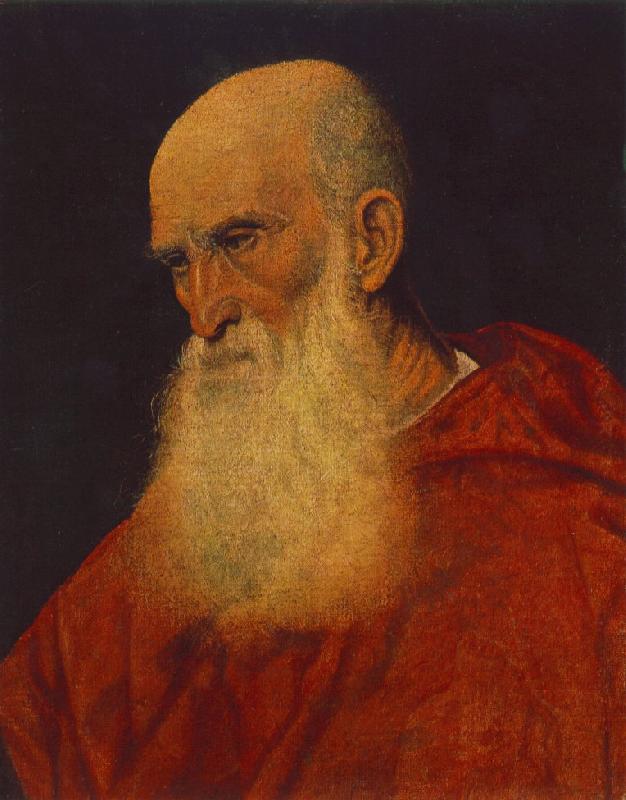 TIZIANO Vecellio Portrait of an Old Man (Pietro Cardinal Bembo) fgj oil painting image